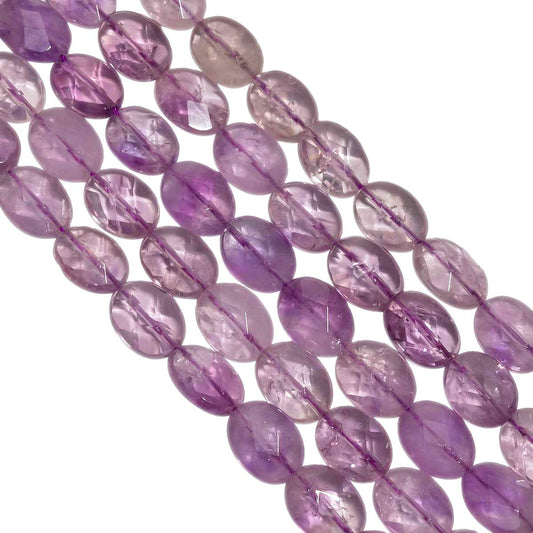 Brazil Amethyst 12X16MM Rose Cut Fine Faceted Oval Beads Strand, Dark Amethyst Rose Cut Beads Strand, Amethyst Rose Cut Beads