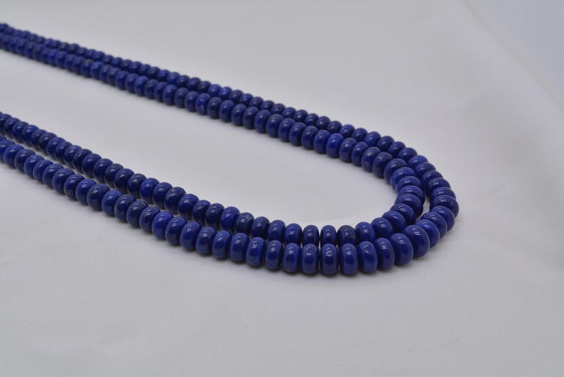 Natural Lapis Lazuli Rondelle Layered Necklace – Wedding Anniversary Gift for Her