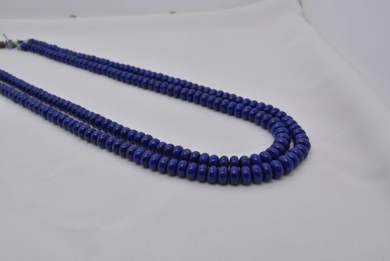 Natural Lapis Lazuli Rondelle Layered Necklace – Wedding Anniversary Gift for Her
