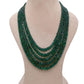 Natural Emerald Necklace – Layered Beaded Jewelry, May Birthstone Gift, Statement Necklace for Her