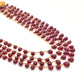 Natural Ruby Drop Necklace – 36 CM Long, Layered Statement Jewelry, Elegant Gift for Her