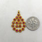 Victorian 18k Gold Hydro Ruby Pendant