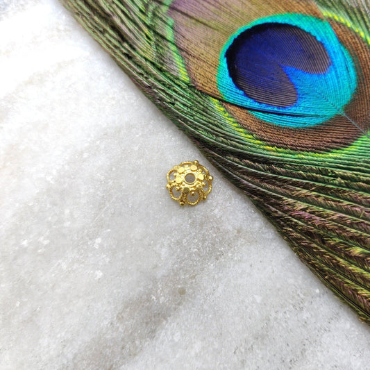 18KT Gold Bead Cap Spacer DIY Craft Supplies