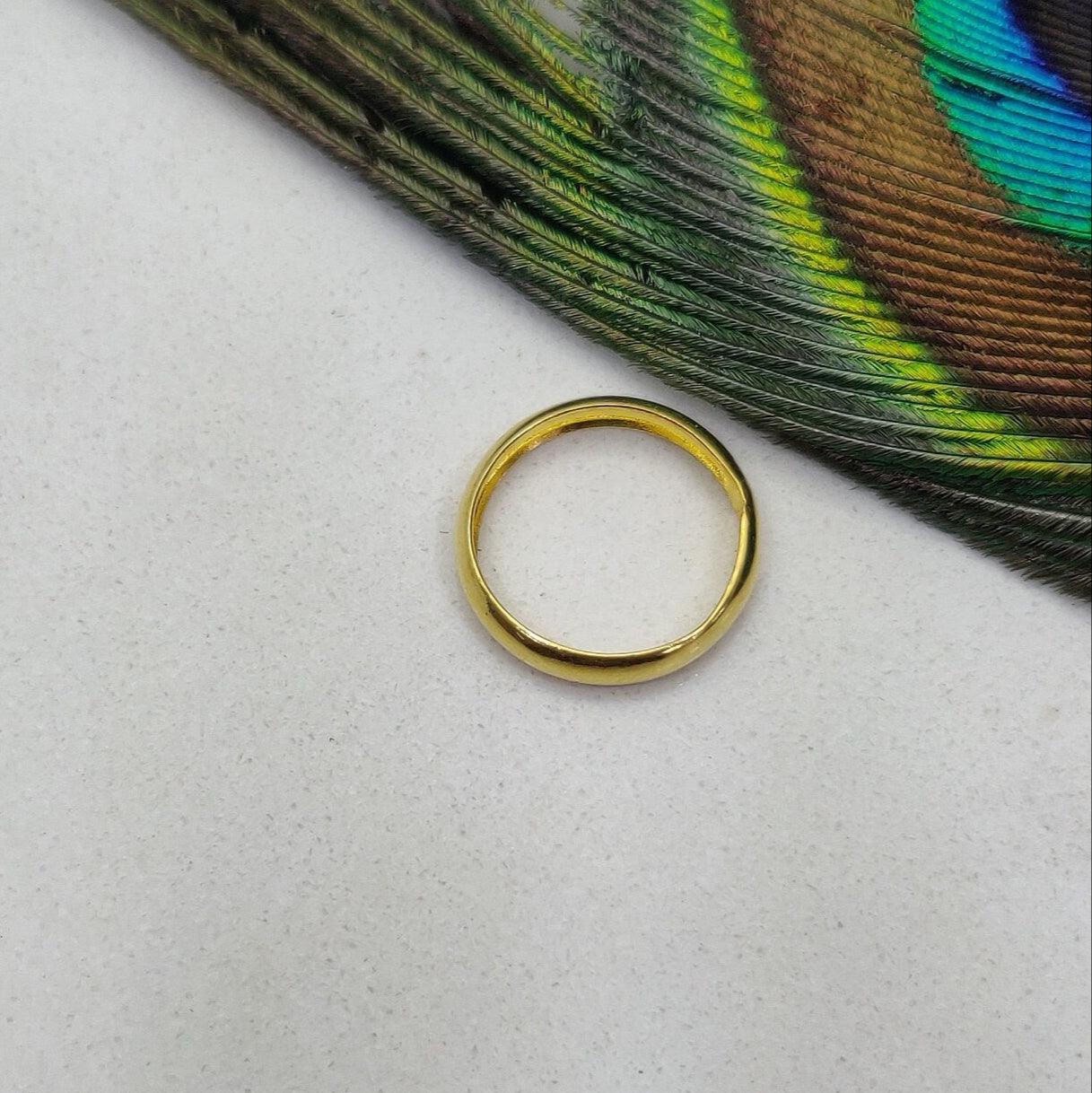 16MM Rondelle Spacer 18K Gold Round Bead Jewelry Ring: