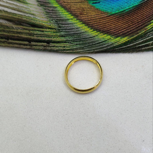 16MM Rondelle Spacer 18K Gold Round Bead Jewelry Ring: