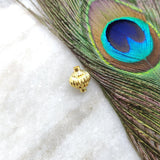 18 Carat Gold Fluted Round Spacer Beads 13x11mm