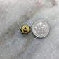 18 Karat Gold Emerald Flower Spacer Beads