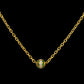 14k Solid Yellow Gold Pave Diamond & Tsavorite Spacer Beads 4 mm