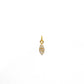 14K Yellow Gold White Diamond Charm Pendant - SAR Gems