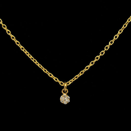 14k Gold Diamond Tiny Charm Pendant 3MM - SAR Gems