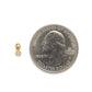 14k Gold Diamond Tiny Charm Pendant 3MM - SAR Gems