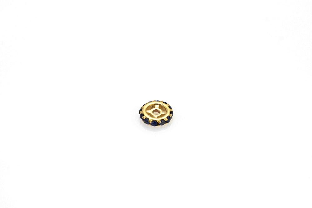 Blue Sapphire 14k Gold Wheel Spacer Finding 5mm - SAR Gems