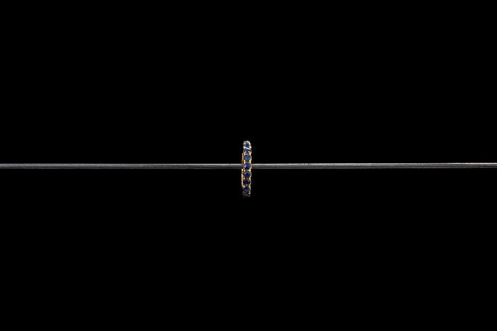 8MM 14k Gold Blue Sapphire Wheel Spacer Findings - SAR Gems