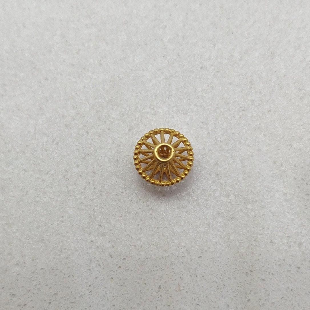 18 Karat Gold Antique Rondelle Beads 5x6mm