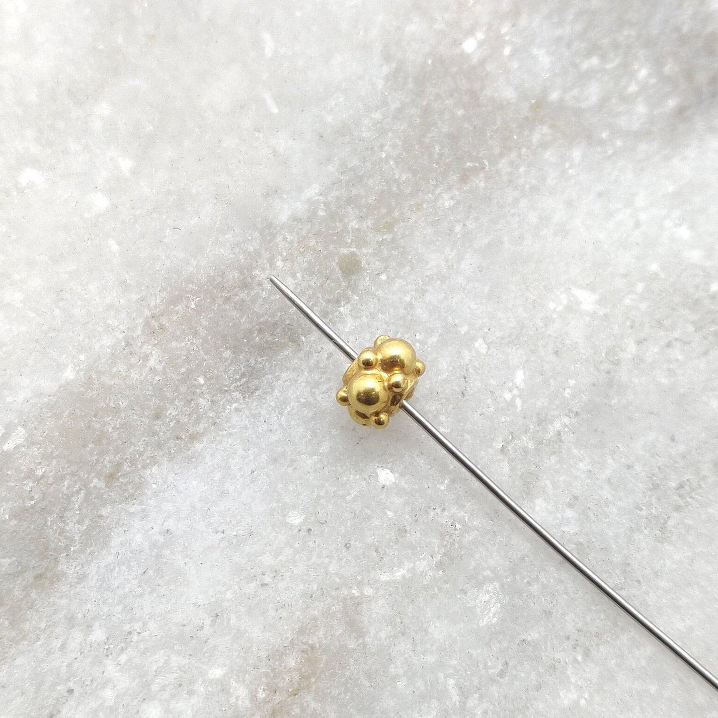 18 Karat Gold Wheel Spacer Flower Beads 4x5mm