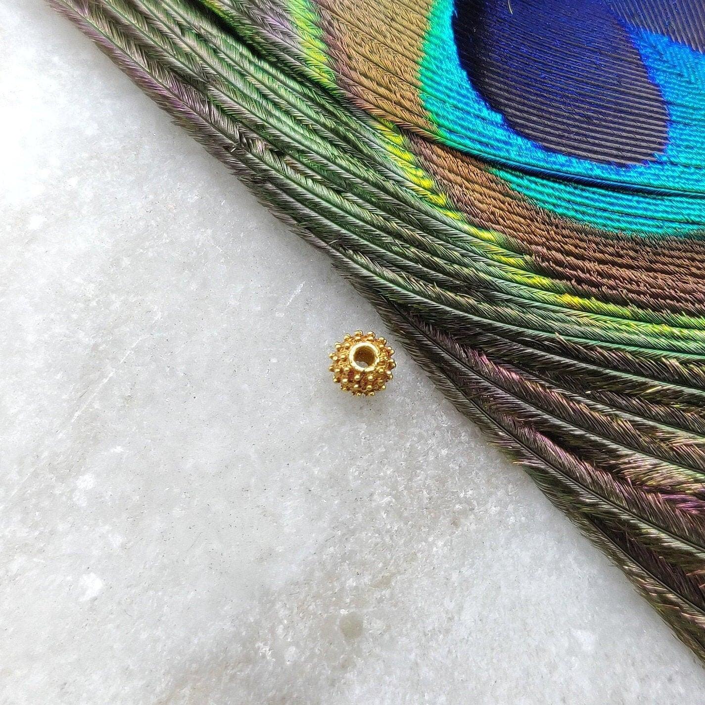 18KT Solid Yellow Gold Spacer Ball Beads 4mm