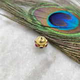 18KTT Gold Ruby Round Spacer Beads