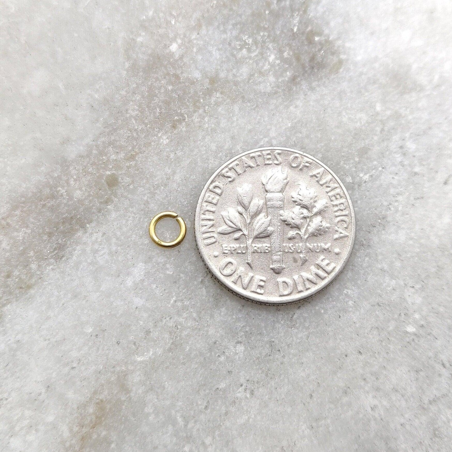 18KTT Gold Jump Ring For Making Jewelry Sold as 5 pcs