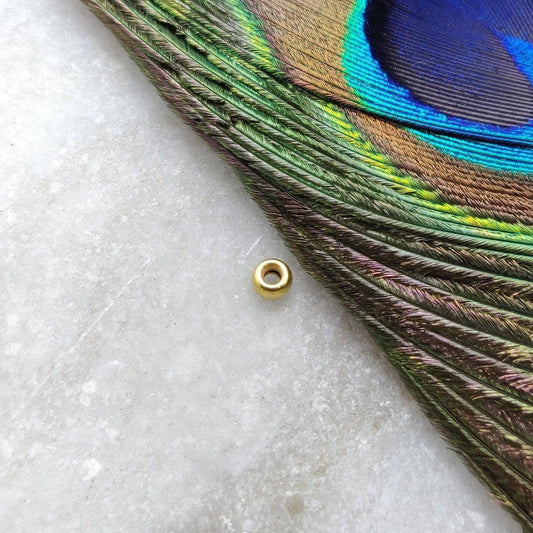 18 Carat Gold Round Bead Spacer Finding Components Sold As 4 Pcs