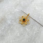 18K Solid Yellow Gold Daisy Flower Pendant