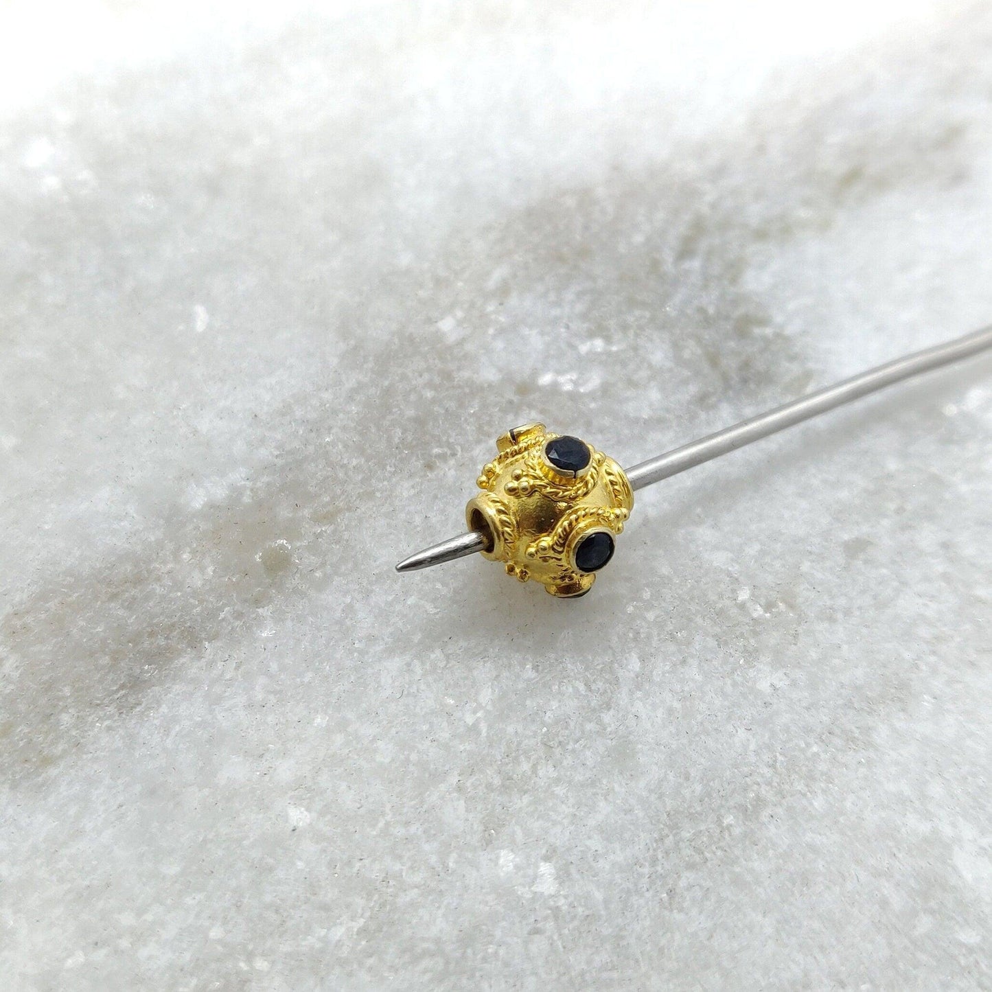 18K Gold Round Wheel Spacer Bead Finding 8mm