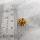 Premium solid 18K gold round spacer bead jewelry finding on white background