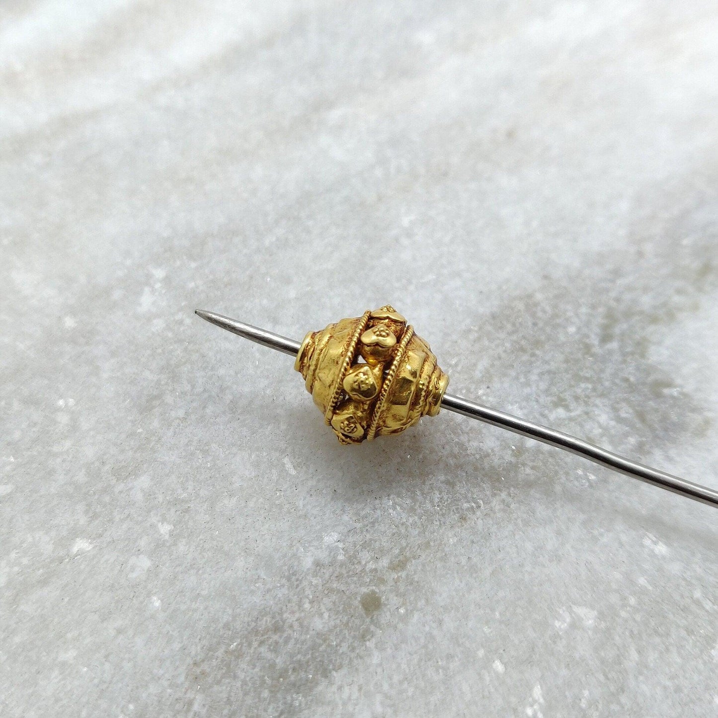 18KTT Gold Large Round Spacer Beads