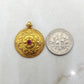 18k Yellow Gold Vintage Ruby Charm Pendant