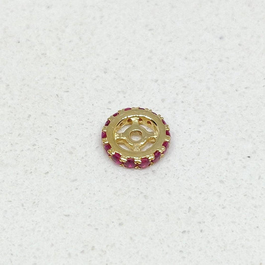 6MM 14k Gold Ruby Wheel Spacer Bead Finding - SAR Gems