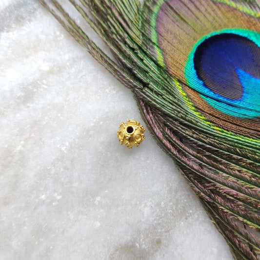 18 Karat Solid Yellow Gold 8mm Round Gold Beads