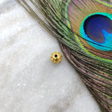 18 Karat Solid Yellow Gold 8mm Round Gold Beads