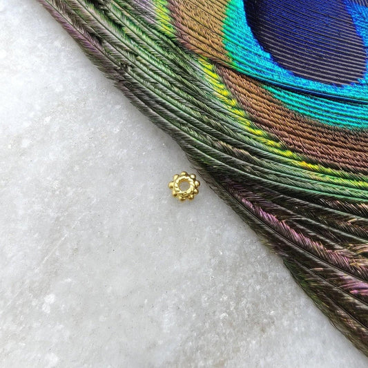 18K Gold Spacer Finding Connecter Jewelry Sold By 2