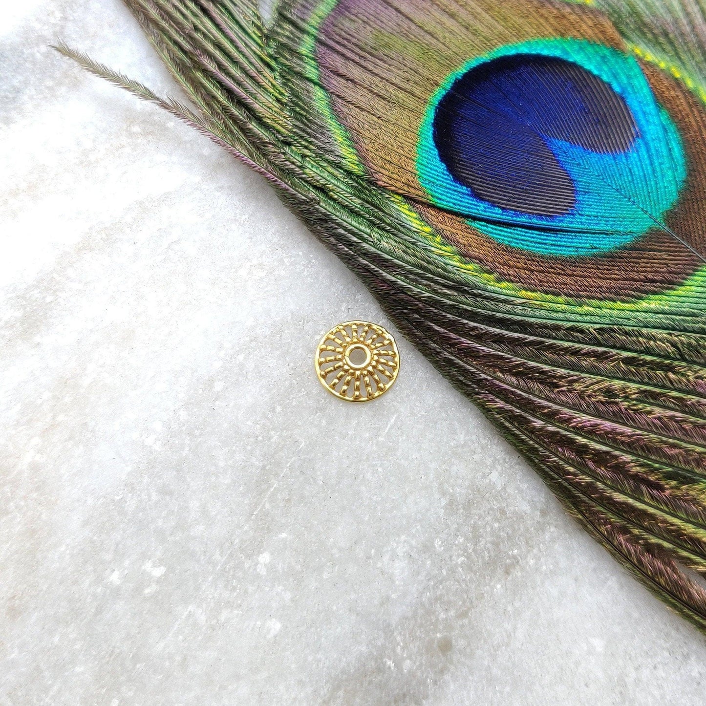 Spacer 18KT Gold Bead Cap DIY Craft Jewelry