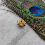 18K Gold Ruby Antique Rondelle Beads 9x14mm