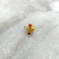 18k Yellow Gold Fancy Coral Charm Pendant 9x8mm - Sar Gems