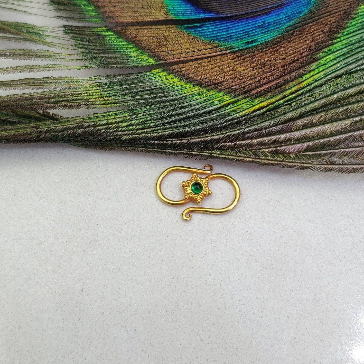 Handmade 18K Gold S Hook Clasp Lock Finding 16mm