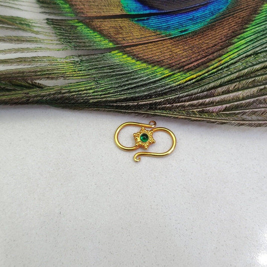 Handmade 18K Gold S Hook Clasp Lock Finding 16mm