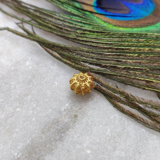 18KTT Gold Rondelle Spacer Beads 8x9m DIY Craft