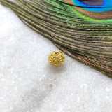 18 Carat Solid Yellow Gold Antique Beads 8mm