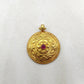 18k Yellow Gold Vintage Ruby Charm Pendant
