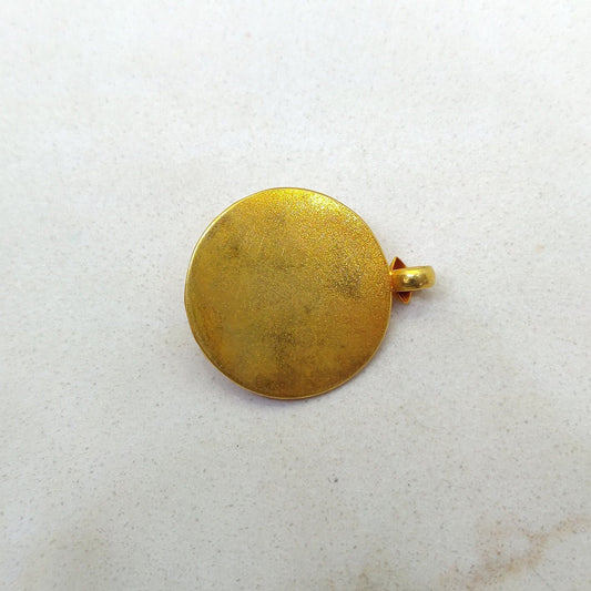 18k Yellow Gold Vintage Ruby Charm Pendant - view 3