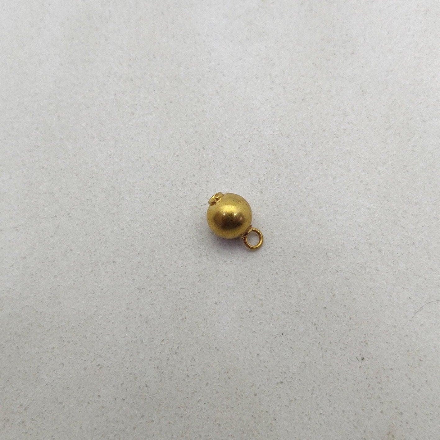 18k Solid Yellow Gold Ball Charm 5.5mm - Sar Gems