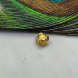 18 Carat Solid Yellow Gold Cushion Gold Spacer Bead Components 6mm