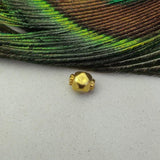 18 Karat Solid Yellow Gold Faceted Fancy Gold Spacer Bead Components – Textured Finish