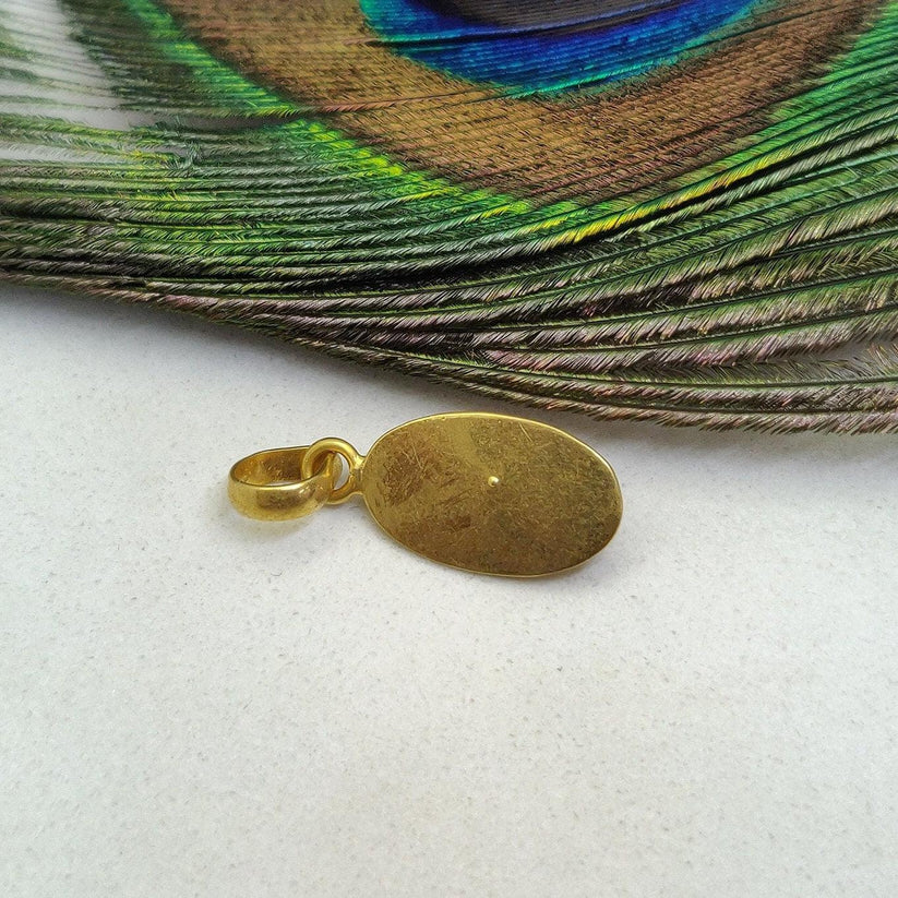 Vintage 18k Solid Gold Ruby Gemstone Pendant Jewelry