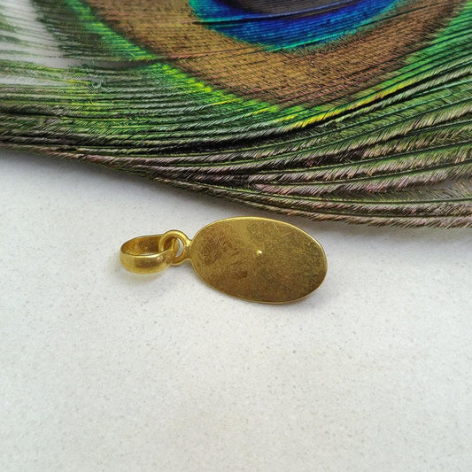 Vintage 18k Solid Gold Ruby Gemstone Pendant Jewelry - view 3