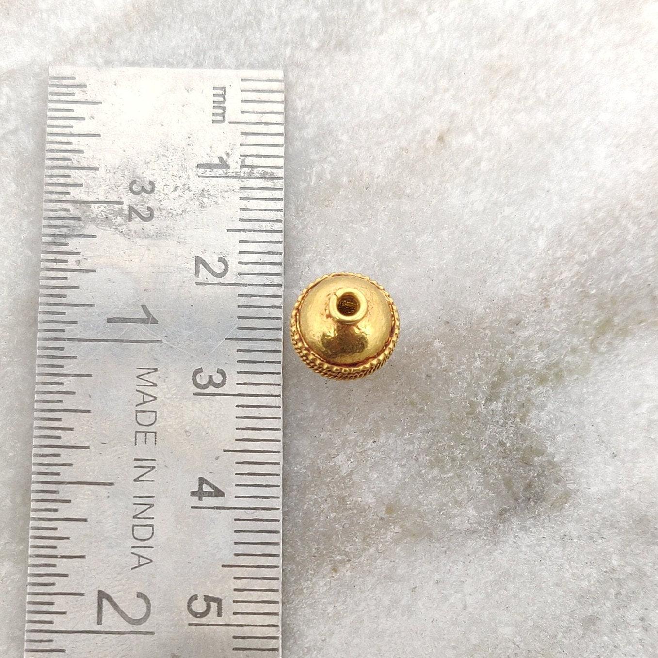 18 Karat Gold Rondelle Spacer Beads DIY Crafts 9x10mm