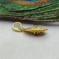 18k Yellow Gold Emerald Textured Oval Pendant