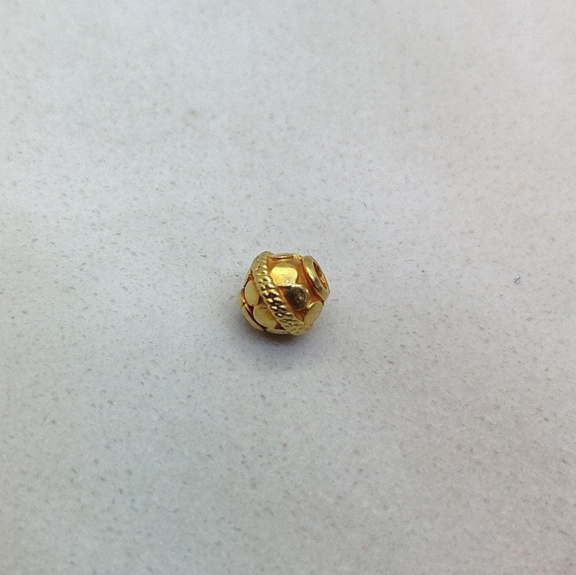 18 Karat Gold Rondelle Spacer Beads Jewelry Use 5mm