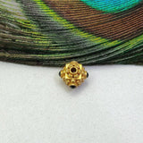 18K Gold Emerald Cube Spacer Beads-10 MM